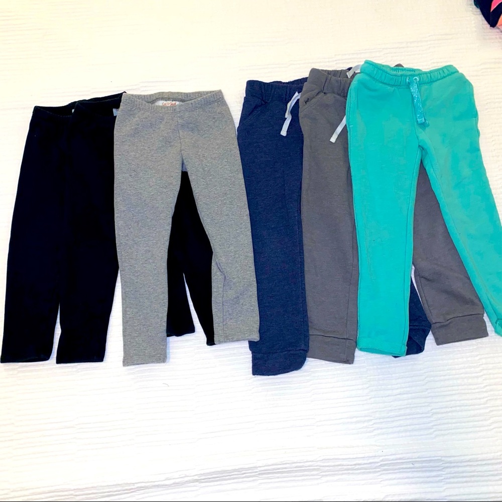 Set lot of 6 girls warm sweatpants / leggings